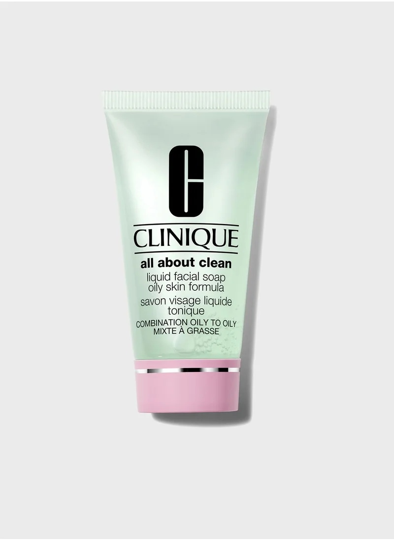 CLINIQUE All About Clean Liquid Facial Soap Oily Mini 30Ml