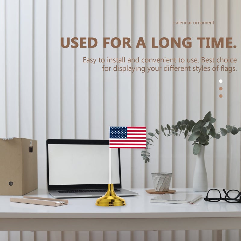 20 pcs Round Flag Brackets Desktop Flag Pole Holders for Negotiation (Assorted Color) - Image 5