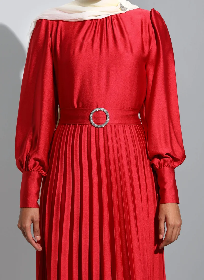 رفقة من مودانيسا Red - Modest Evening Dress - Refka