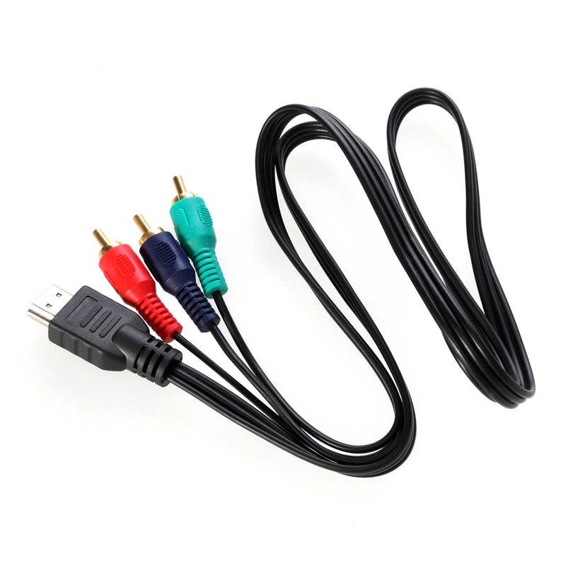 📱 كابل تحويل من HDMI إلى 3 RCA صوت وفيديو بطول 1 متر 1080 بكسل - Image 3