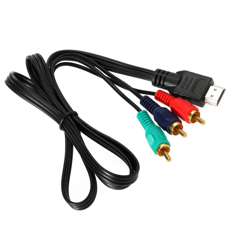 📱 كابل تحويل من HDMI إلى 3 RCA صوت وفيديو بطول 1 متر 1080 بكسل - Image 1