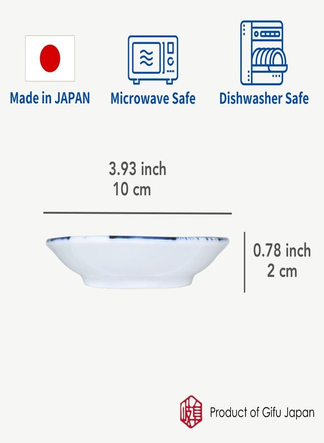 Mino Ware أطباق يابانية، أطباق صلصة الصويا، طبق سوشي صغير، أطباق آسيوية، 3.93 بوصة، طقم من 6 قطع - Image 2