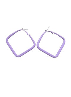 Square Earring Of Fluffy Women's Accessories-Purple