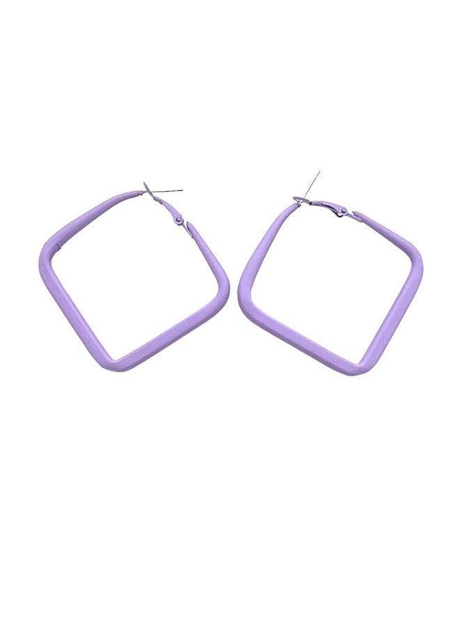 FLUFFY - Square Earring Of Fluffy Women's Accessories-Purple - Image 1