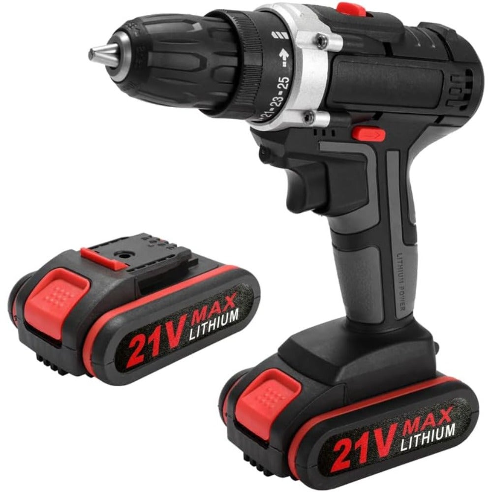 21V Multifunctional Electric Impact Cordless Drill High-power Lithium Battery Wireless Rechargeable Hand Drills Home DIY Electric Power Tools