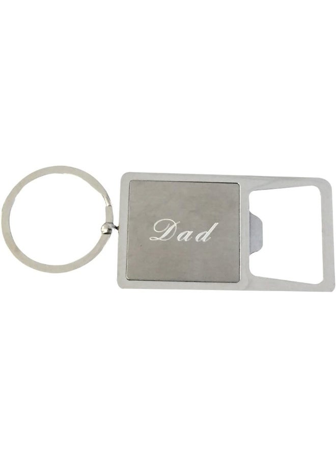 Infinity Collection Dad Stainless Steel Keychain, Father Gift, Dad Bottle Opener, I Love You Dad Keychain Makes for Dads - Image 1