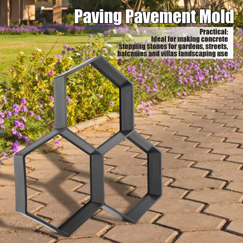 Paving Pavement Concrete Mould Stepping Stone Mold Garden Lawn Path Paver Walk - Image 1