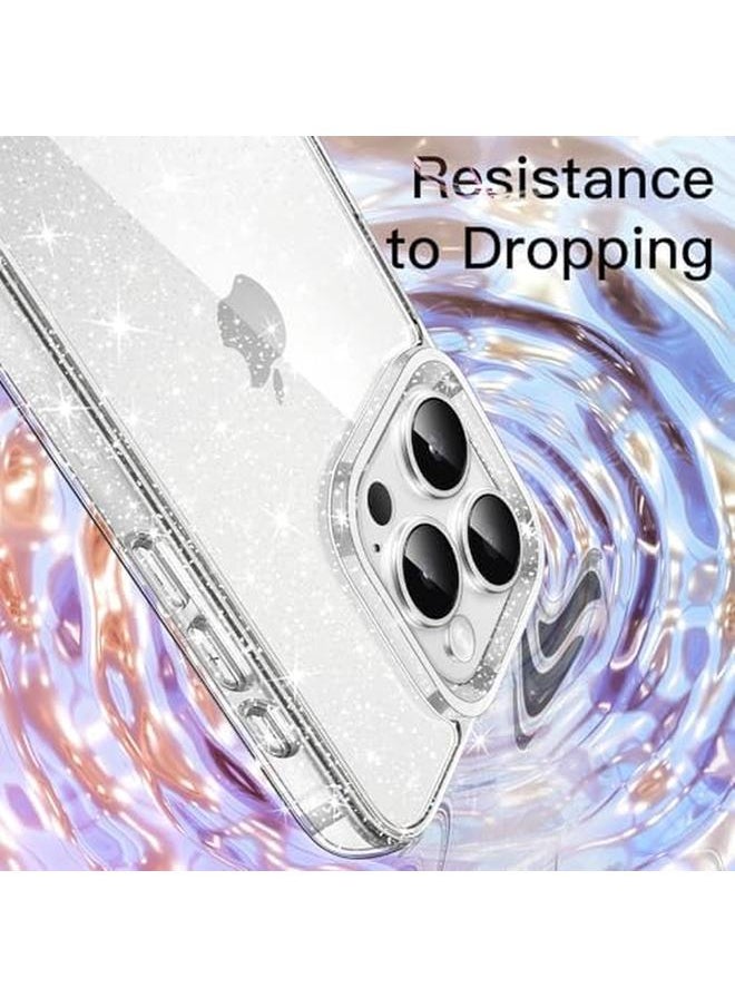 Jetech Glitter Case For Iphone 16 Pro Max 6.9 Inch Bling Sparkle Shockproof Phone Bumper Cover Sparkly For Women And Girls Clear  - Image 5