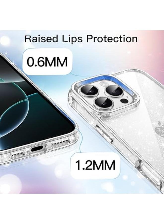 Jetech Glitter Case For Iphone 16 Pro Max 6.9 Inch Bling Sparkle Shockproof Phone Bumper Cover Sparkly For Women And Girls Clear  - Image 4