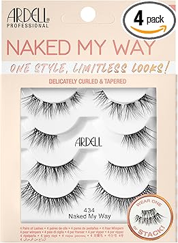 ARDELL Ardell Naked My Way 434 Lash Variety Pack Customisable Lash Clusters Soft Volume Short Length Includes Full Strip 34 Midi Half Cluster Eyelashes Wear Alone or Stack 4 Pairs of Eyelashes - Image 1