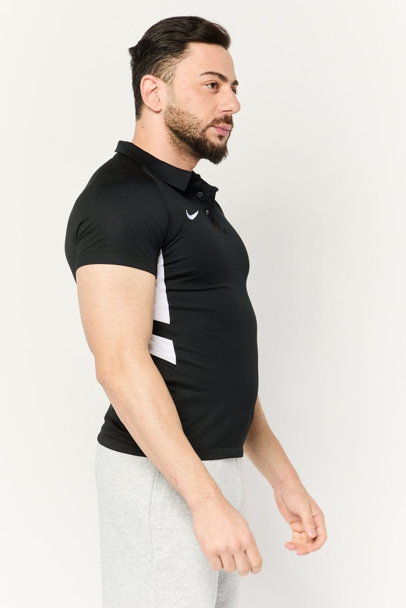 Nike Men Sportswear Fit Short Sleeves Running Polo, Black - Image 3