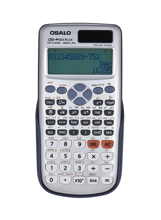 Dual Power Supply With Button Scientific Calculator Black/Silver