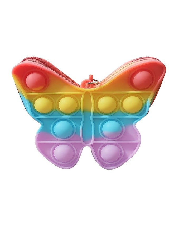 KALRA MAGIC® Rainbow Pop It Fidget Pencil Pouch | Zipper Closer Case for Stress Relief | Kids Girls Toys and Games Travel Storage Purse Sling Bag - Image 1