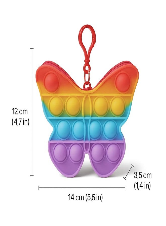 KALRA MAGIC® Rainbow Pop It Fidget Pencil Pouch | Zipper Closer Case for Stress Relief | Kids Girls Toys and Games Travel Storage Purse Sling Bag - Image 3
