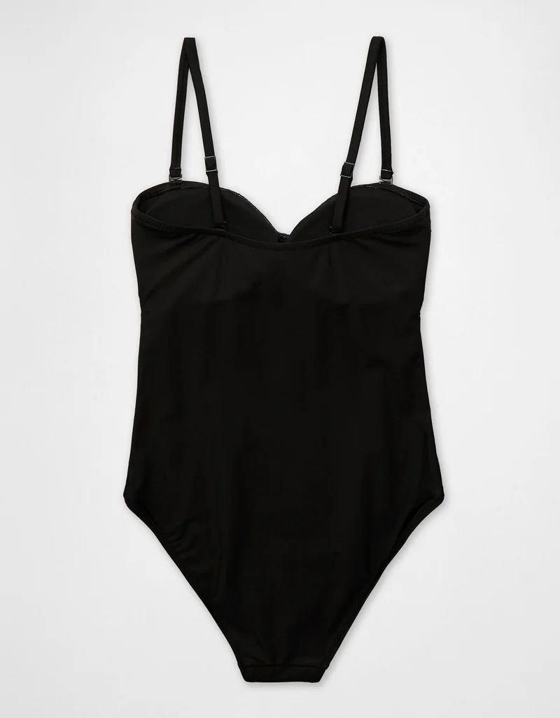 Aerie  Aerie Bandeau Cut Out Full Coverage One Piece Swimsuit for Women | Best Price UAE