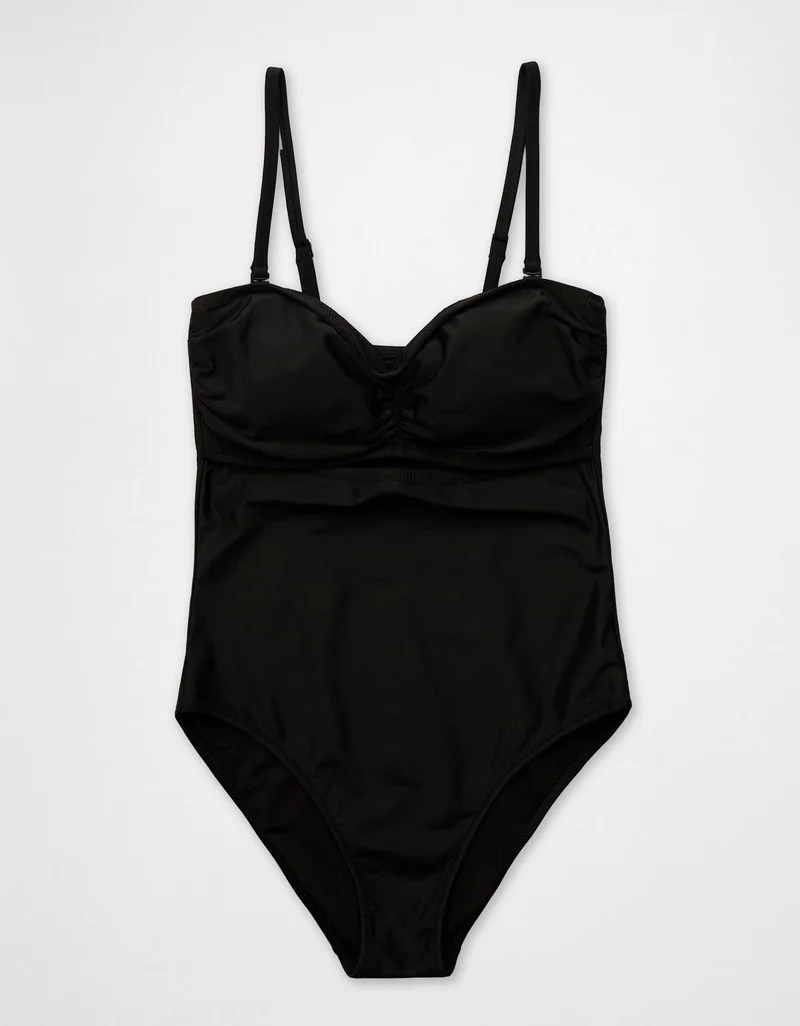 Aerie  Aerie Bandeau Cut Out Full Coverage One Piece Swimsuit for Women | Best Price UAE
