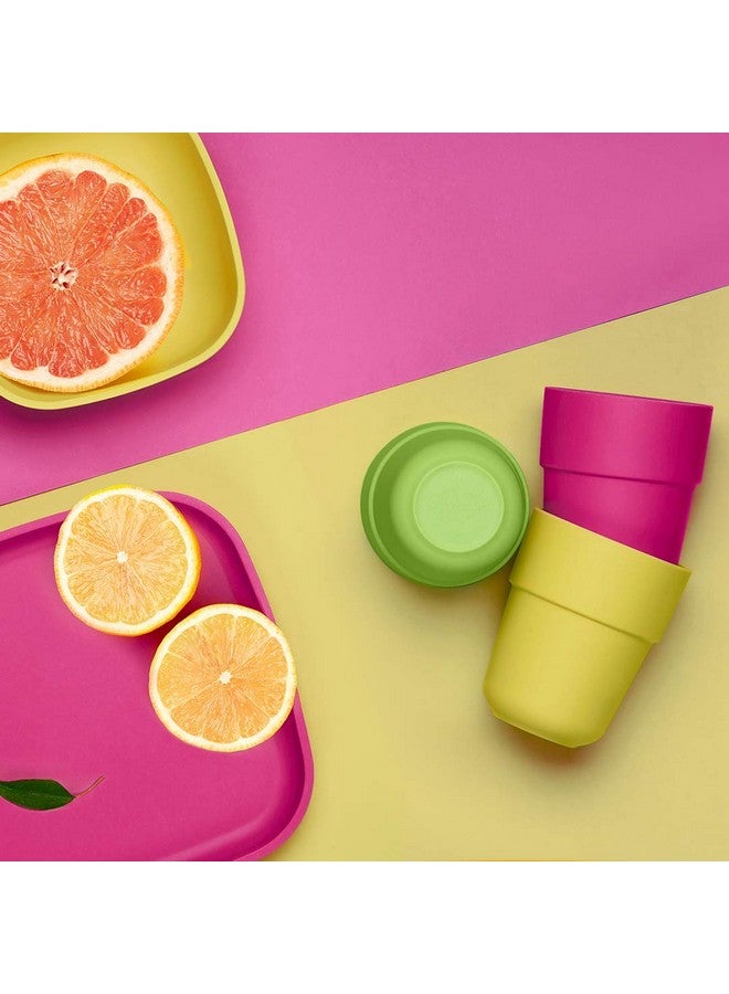 Get Fresh Bamboo Kids Cups, 4 Pack Set, Stackable Bamboo Drinking Cups, Bamboo Kids Dinnerware Set, Bamboo Toddler Cups, Dishwasher Safe And Stackable - Image 4