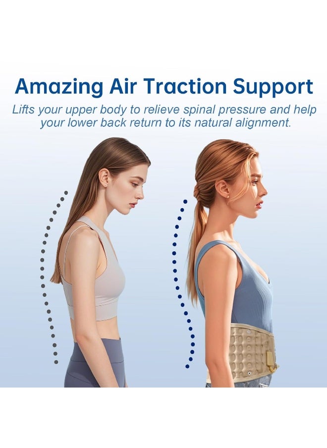 HONGJING Physical Decompression Back Belt Lumbar Support For Back Pain Relief- Lower Back Traction Device For Men Women 29-49 Waist  - Image 4