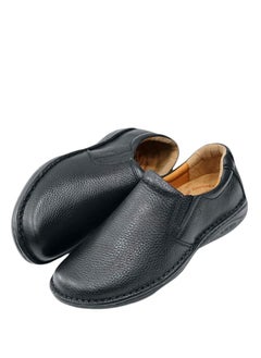 Men's Casual Slip-on Loafers Stretch Shoes Square Luxury Bussiness Office Shoes, Hand Made shoes with comfort rubber sole and Medical Brush