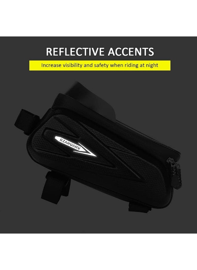 Arabest Bike Phone Bag - Waterproof Bike Front Frame Bag Sensitive Touch Screen, Top Tube Handlebar Bag,Cycling Storage Bag Fits Under 7.2 inch 1.5 Liter Volume  - Image 4