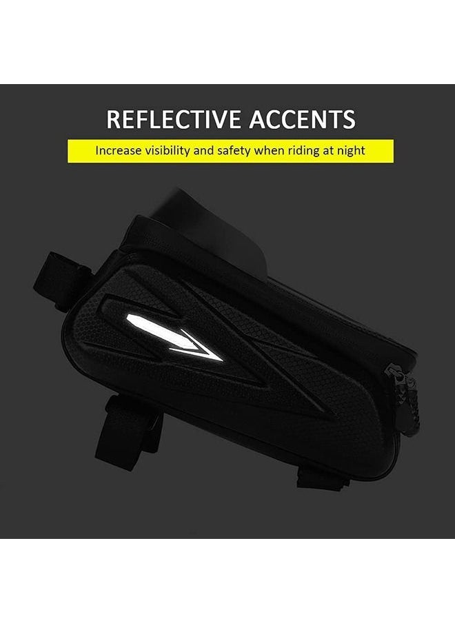 Arabest Bike Phone Bag - Waterproof Bike Front Frame Bag Sensitive Touch Screen, Top Tube Handlebar Bag,Cycling Storage Bag Fits Under 7.2 inch 1.5 Liter Volume  - Image 4