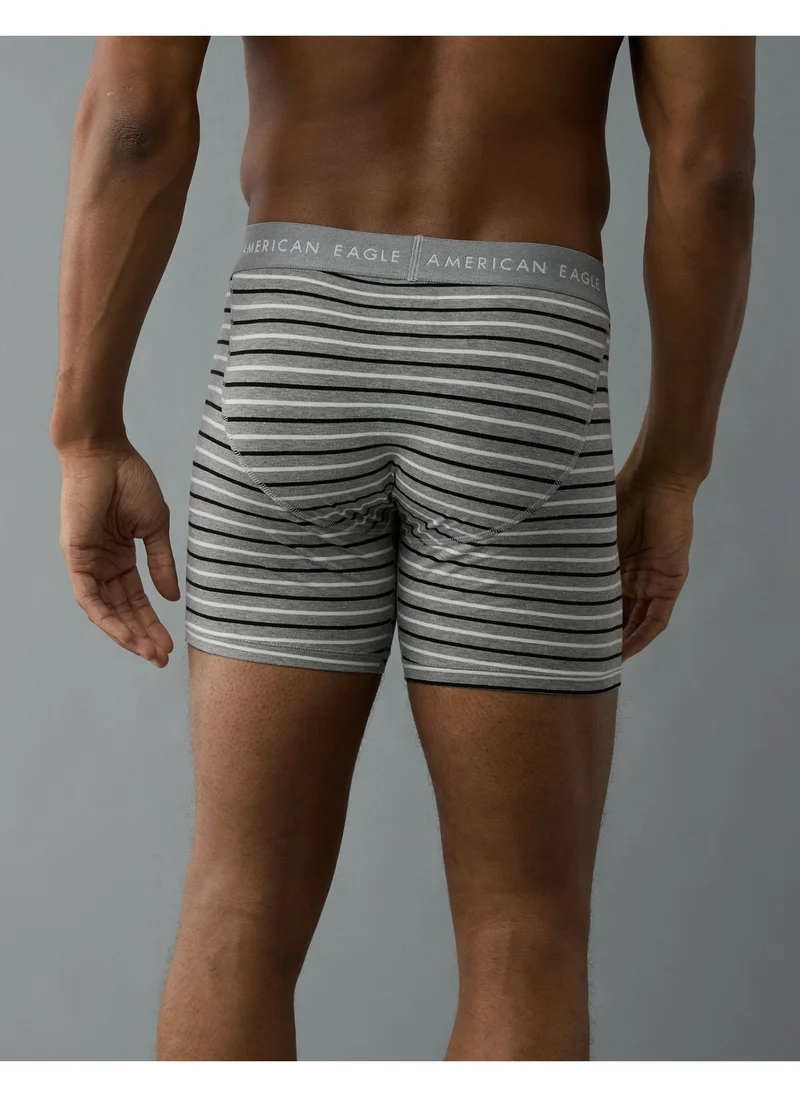 American Eagle AEO Men's Striped 6" Classic Boxer Brief