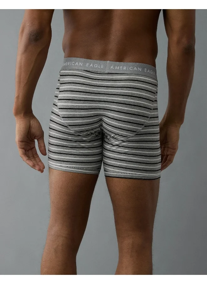 American Eagle AEO Men's Striped 6" Classic Boxer Brief