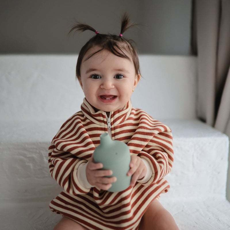 mushie 100% Silicone Baby Sippy Cup | 6 Months+ (Tradewinds) - Image 3