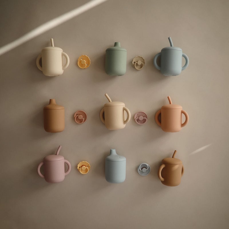 mushie 100% Silicone Baby Sippy Cup | 6 Months+ (Tradewinds) - Image 4