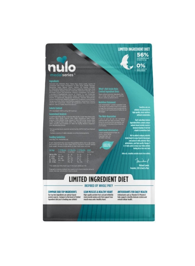 Nulo MedalSeries High-Protein Limited Ingredient Cat & Kitten Cod Recipe with Patented BC30 Probiotics Dry Cat Food 2kg - Image 2