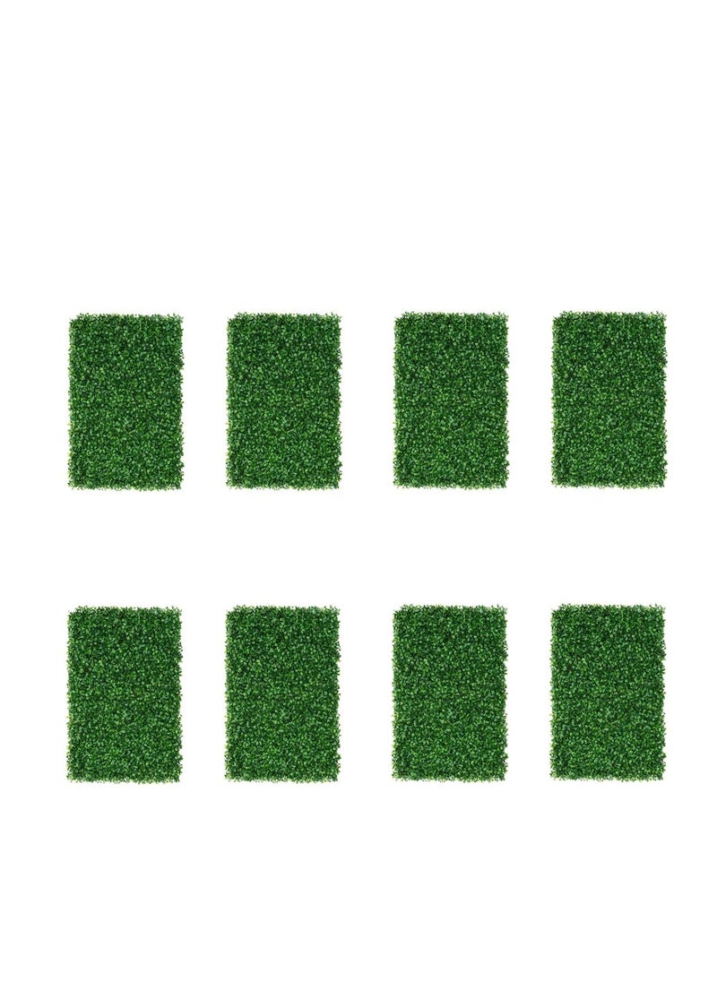 LINGWEI 8 pcs Artificial Plastic Wall Grass Green 40x60x3cm  - Image 1