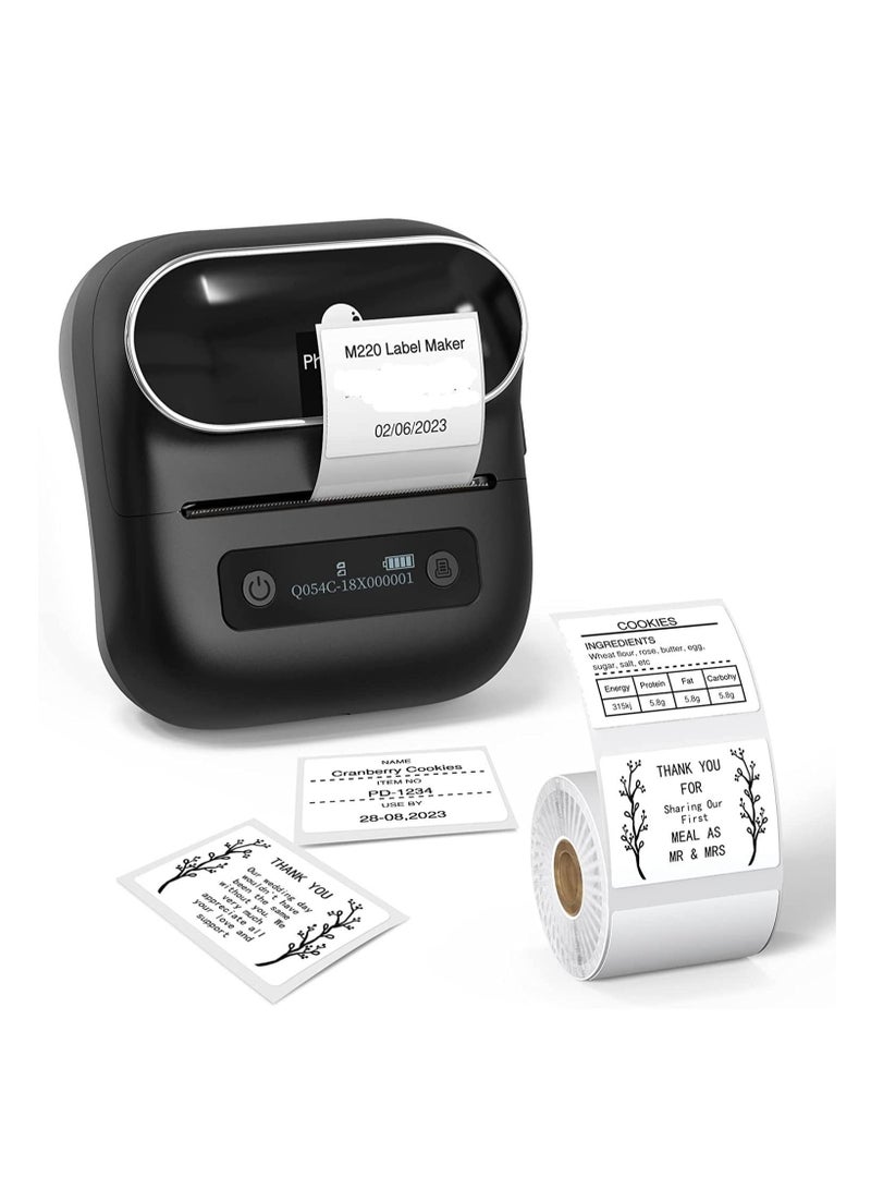Phomemo M220 Label Maker, 3.14 Inch Label Printer, Bluetooth Thermal Sticker Printer, Compatible with Phone, PC-Color May Vary - Image 1