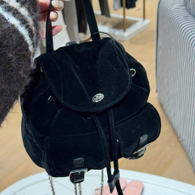 Women's Velvet Backpack - Small, Commute - Image 4