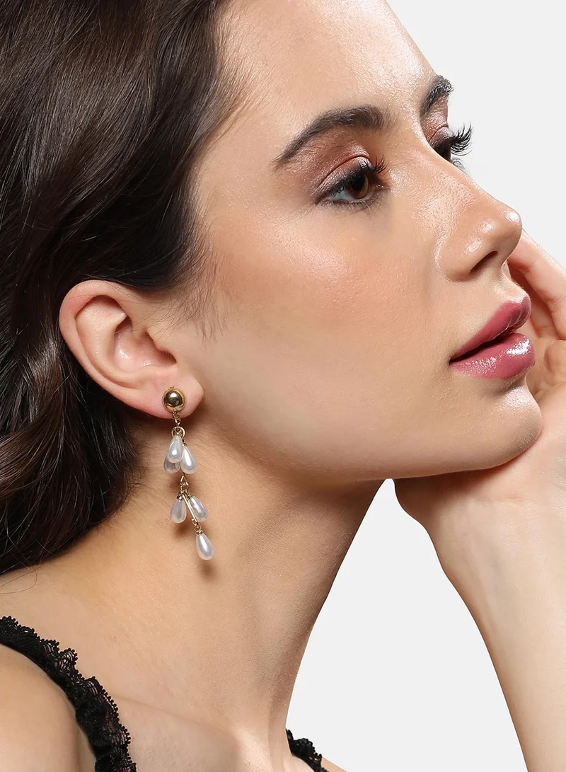 SOHI Pearl Cluster Artificial Drop Earring Jewellery