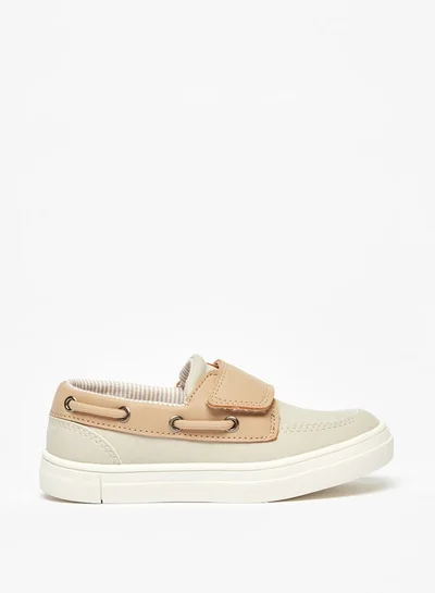 JUNIORS Boys Solid Loafers with Hook and Loop Closure