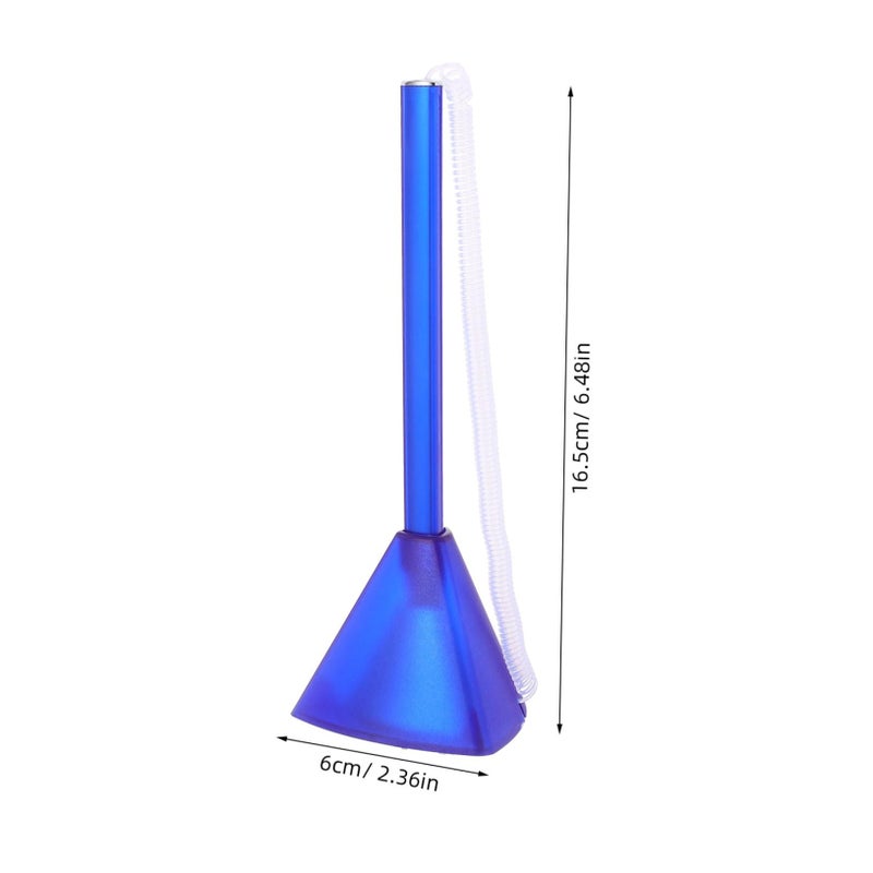 Blue Spring Chain Counter Pen with Base for Home Office and School - Image 3