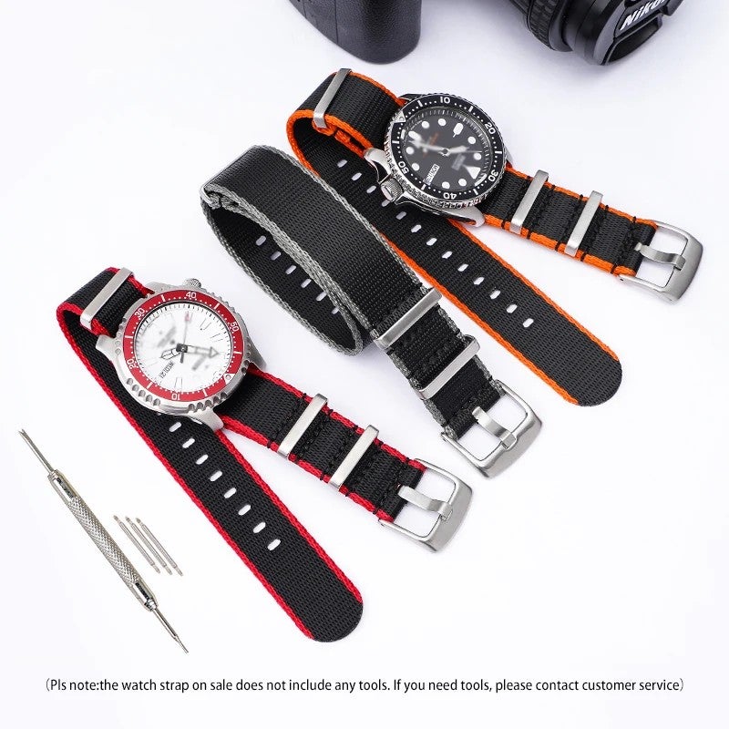 Bluejw Multi-Colors Nylon Watch Strap 18mm 20mm 22mm 24mm Adjustable Canvas Replacement Wristband for Men and Women – Durable, Lightweight & Comfortable - Image 4