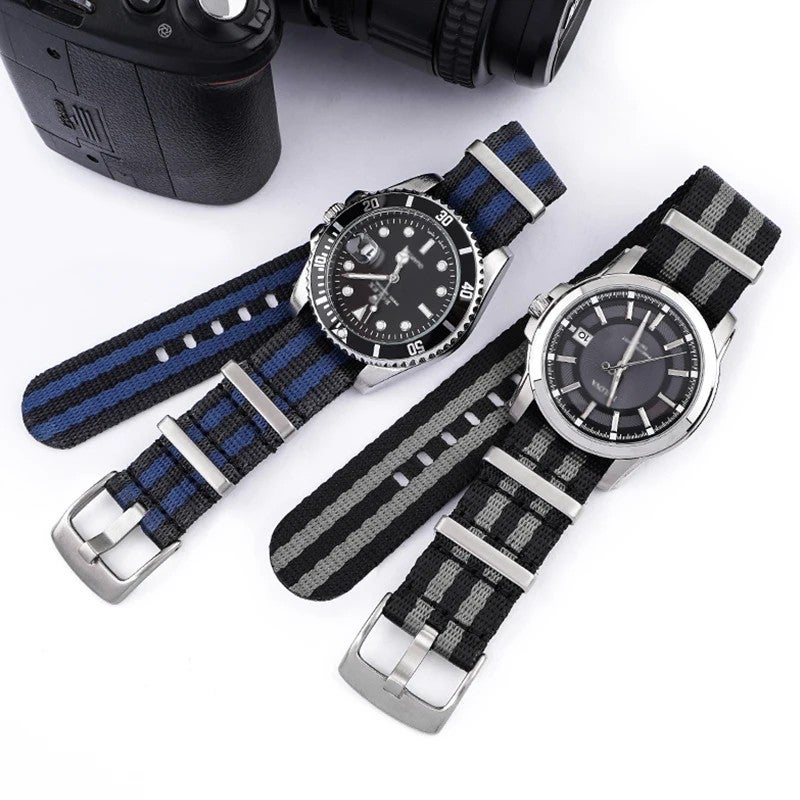Bluejw Multi-Colors Nylon Watch Strap 18mm 20mm 22mm 24mm Adjustable Canvas Replacement Wristband for Men and Women – Durable, Lightweight & Comfortable - Image 5