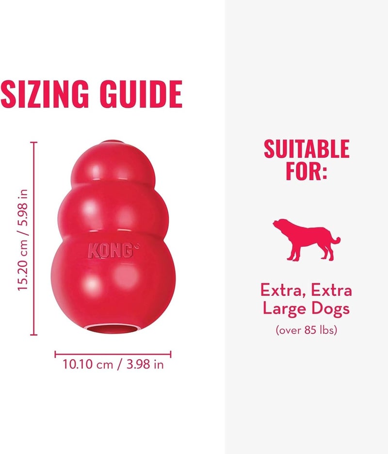 KONG Classic Dog Toy - Durable Red Rubber Chew Toy for XXL Dogs - Ideal for Chewing, Fetching, and Mental Stimulation - Image 4