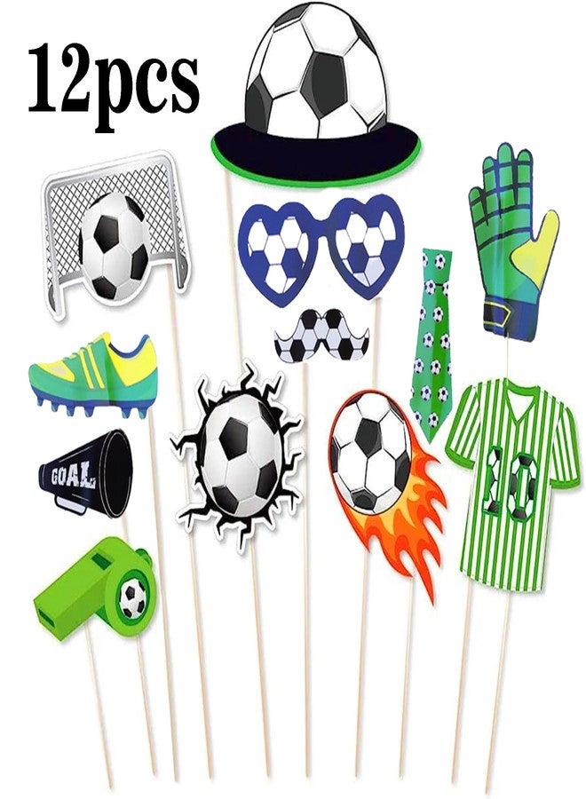 بارتيسانث مجموعة زينة حفلات عيد الميلاد من Partysanthe، تتضمن 10 قطع من دعائم كشك التصوير لكرة القدم، وديكورات مستوحاة من حفلات كرة القدم. - Image 4