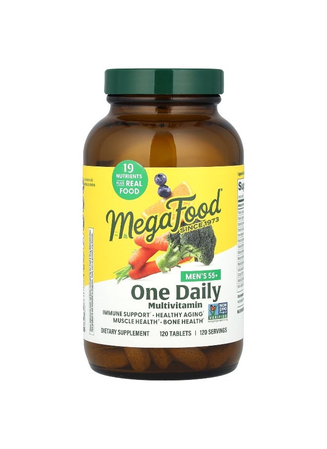 MegaFood MegaFood, Men's 55+, One Daily Multivitamin, 120 Tablets  - Image 1