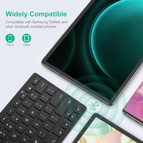 SPARIN Bluetooth Keyboard for Samsung Galaxy Tab A9 Plus/S11/S10 FE/S9 FE/S10+/S6 Lite and Other Android Tablet, Wireless Keyboard for Samsung Models/Windows/PC/Phone, Lightweight, Ultra-Slim - Image 2