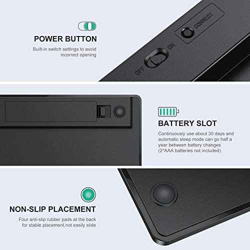 SPARIN Bluetooth Keyboard for Samsung Galaxy Tab A9 Plus/S11/S10 FE/S9 FE/S10+/S6 Lite and Other Android Tablet, Wireless Keyboard for Samsung Models/Windows/PC/Phone, Lightweight, Ultra-Slim - Image 5