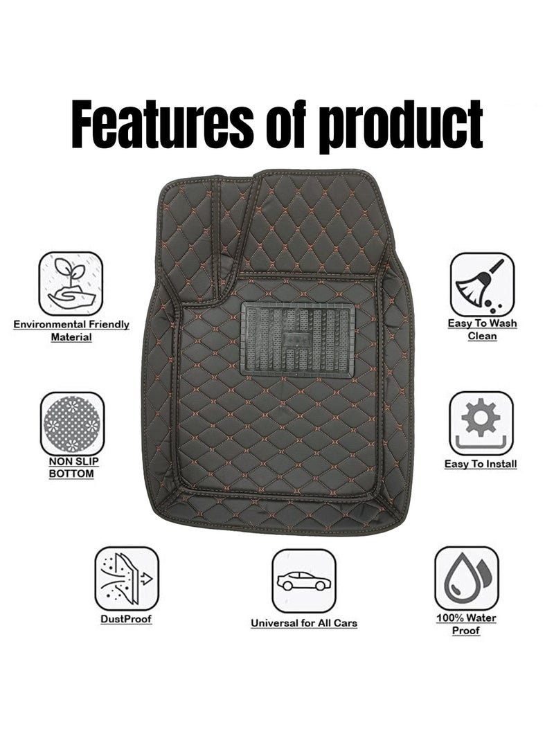 Loquat 5-Piece 3D Car Floor Mat Set with Elegant Contrast Stitching Ultimate Protection and Style for Your Vehicle’s Interior - Image 4