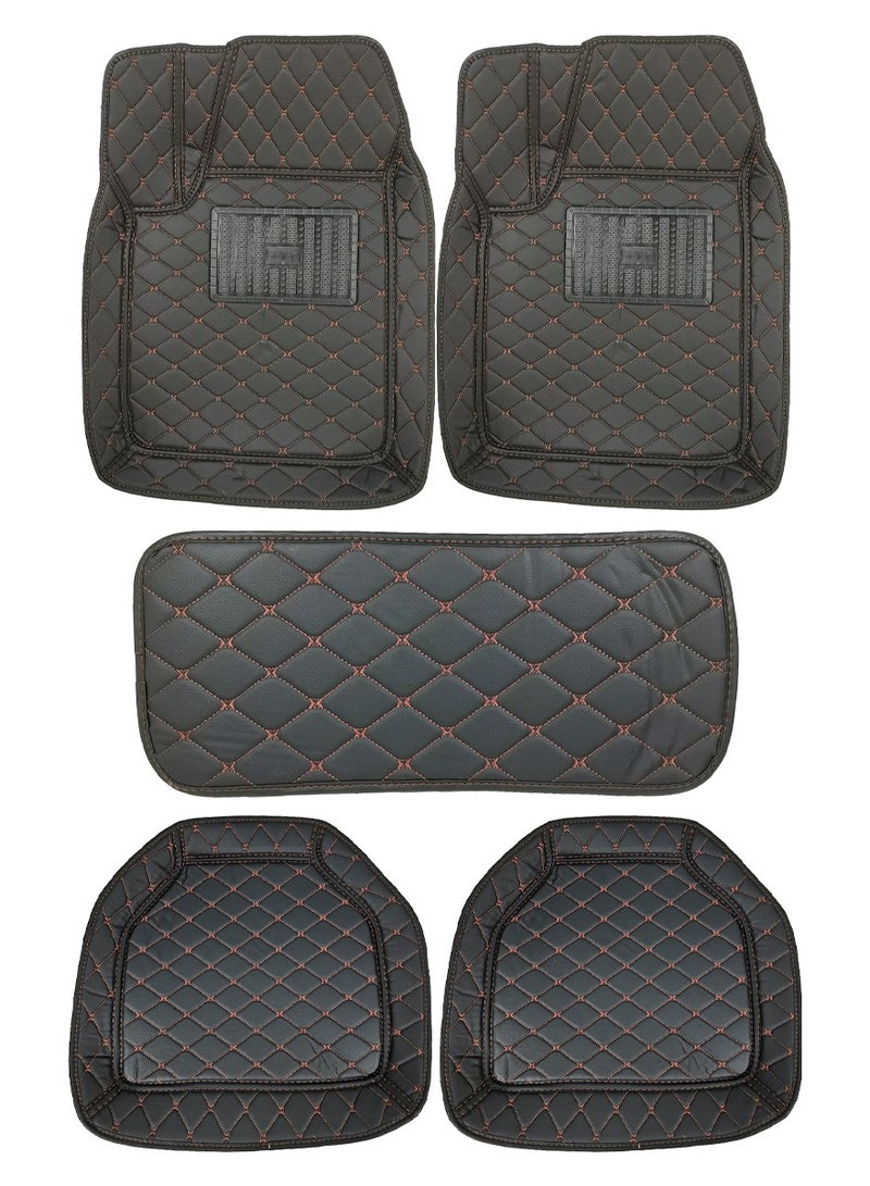 Loquat 5-Piece 3D Car Floor Mat Set with Elegant Contrast Stitching Ultimate Protection and Style for Your Vehicle’s Interior - Image 2