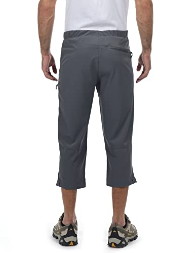 Little Donkey Andy Men's Quick Dry 3/4 Pants Lightweight Capri Shorts Hiking Fishing Travel Casual Gray XL - Image 3