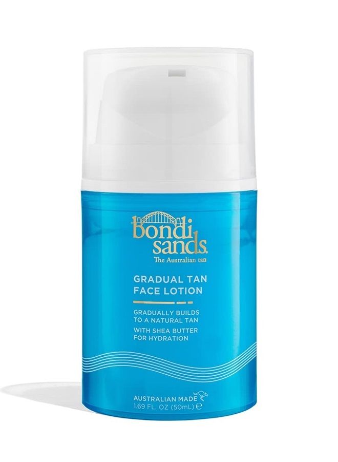 BONDI SANDS Gradual Tanning Face Lotion | Enriched with Shea Butter, Develops to a Gradual Tan for Nourished, Glowing Skin | 150 mL, 5.07 Fl. Oz. - Image 1