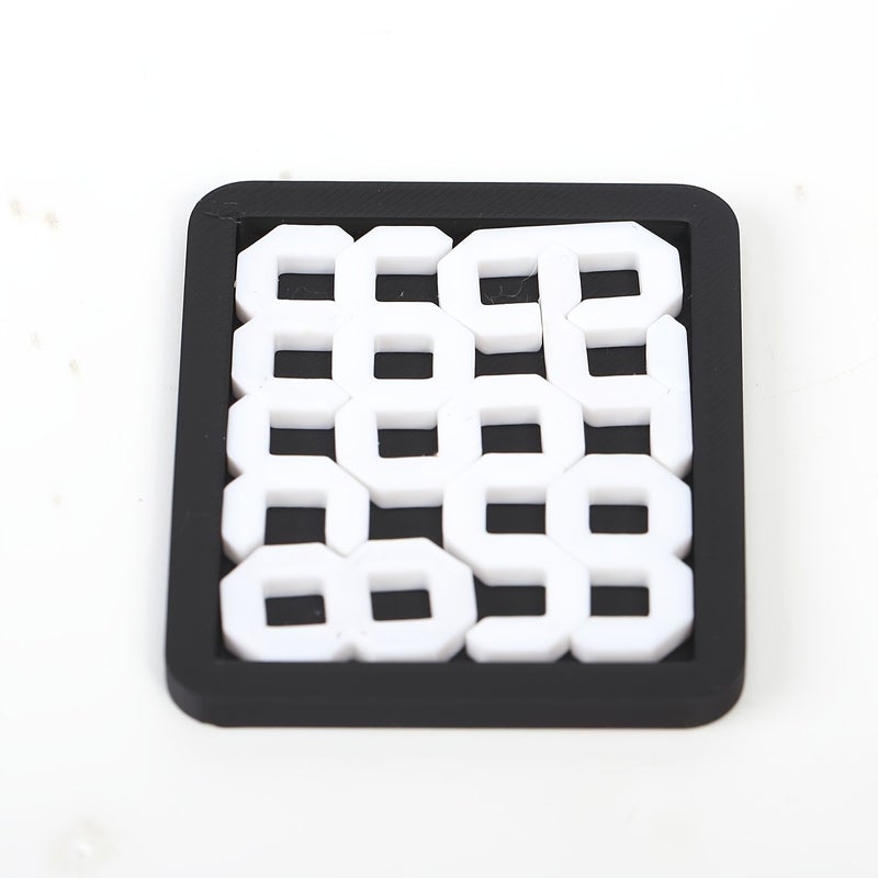 3D Printed Numbered Jigsaw Puzzle White Orange Color Coded Blocks Challenging Brain Activity Stress Relief Building Tray Fun Learning Game - Image 5
