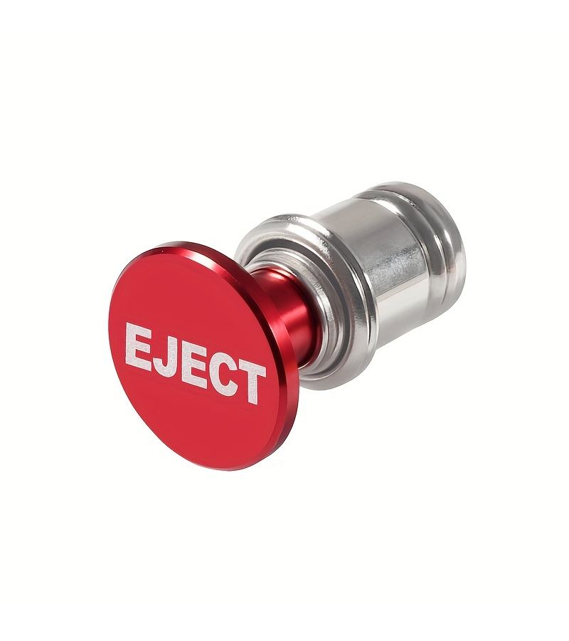 Eject Black Aluminum Fire Missiles Button 12V Car Plug Socket A Replacement Accessory Safety Feature - Image 2