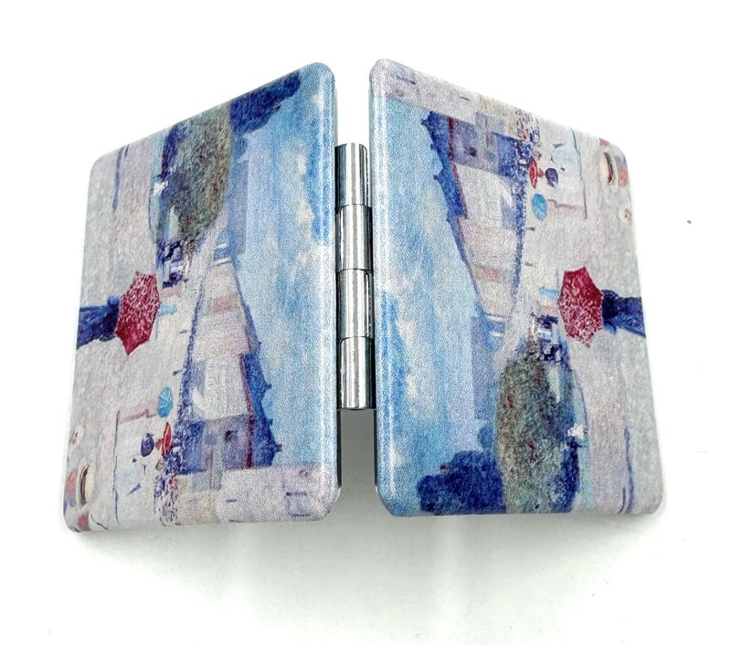 Aeisage Edward Monch Square Mirror - Art Deco Pocket Mirror for Girls, Perfect for Travel or Gifts - Image 4